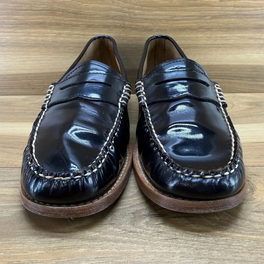 Weejuns GH Bass Whitney Penny Loafers Womens 9 M Black Patent Leather